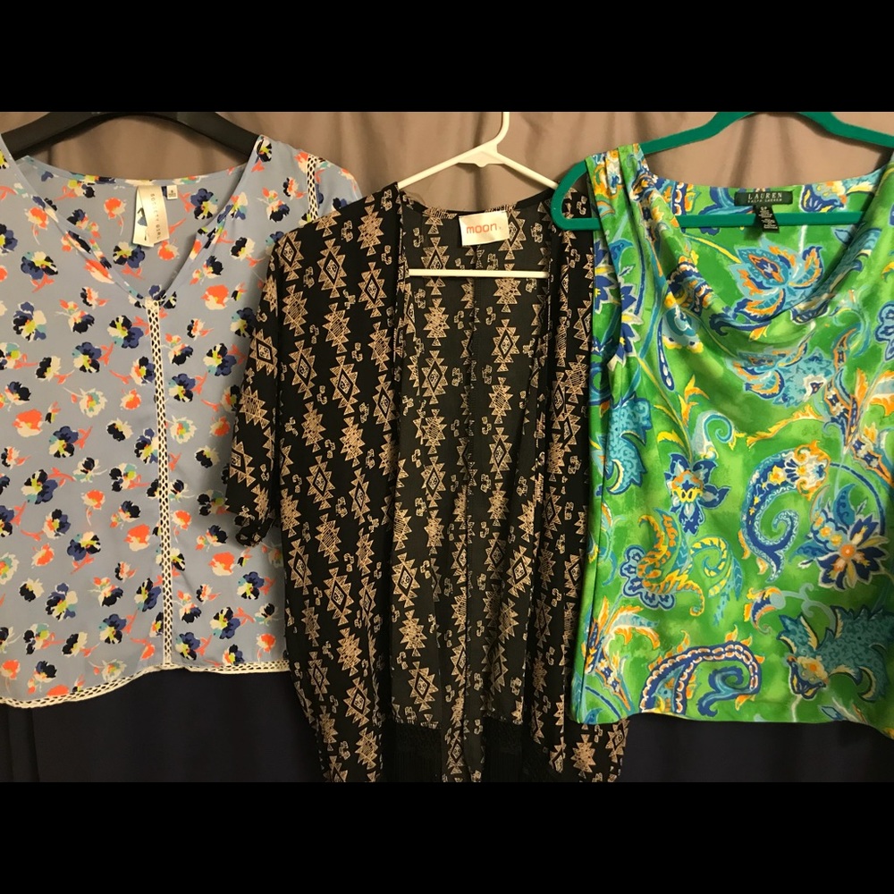 3 Small Women’s Tops Polo Moon Society Girl